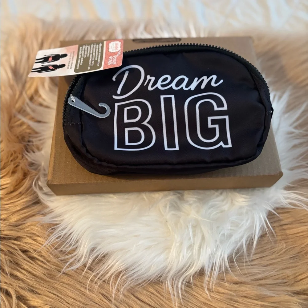 Dream Big Black Pouch Purse